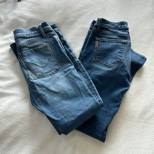 2 pairs of size 27 premium denim women’s: Hudson and Paige